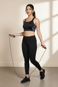 Zelocity High Impact Moisture Wicking Sports Bra - Jet Black — thumbnail 5